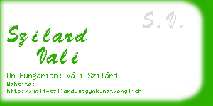 szilard vali business card